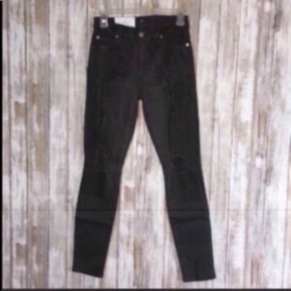 NWT 7 For All Mankind Charcoal Grey The Ankle Skinny - Picture 3 of 9